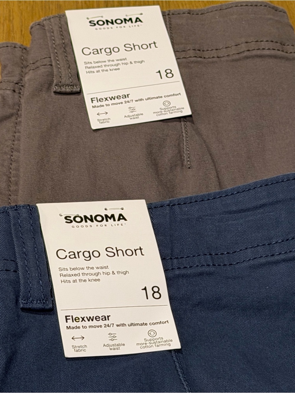 Set of 2 new with tags Sonoma Flexwear Cargo Shorts